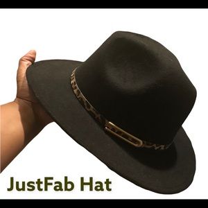 JustFab Black Fedora Hat